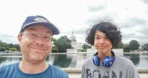 Ronin and me in front of the Capitol